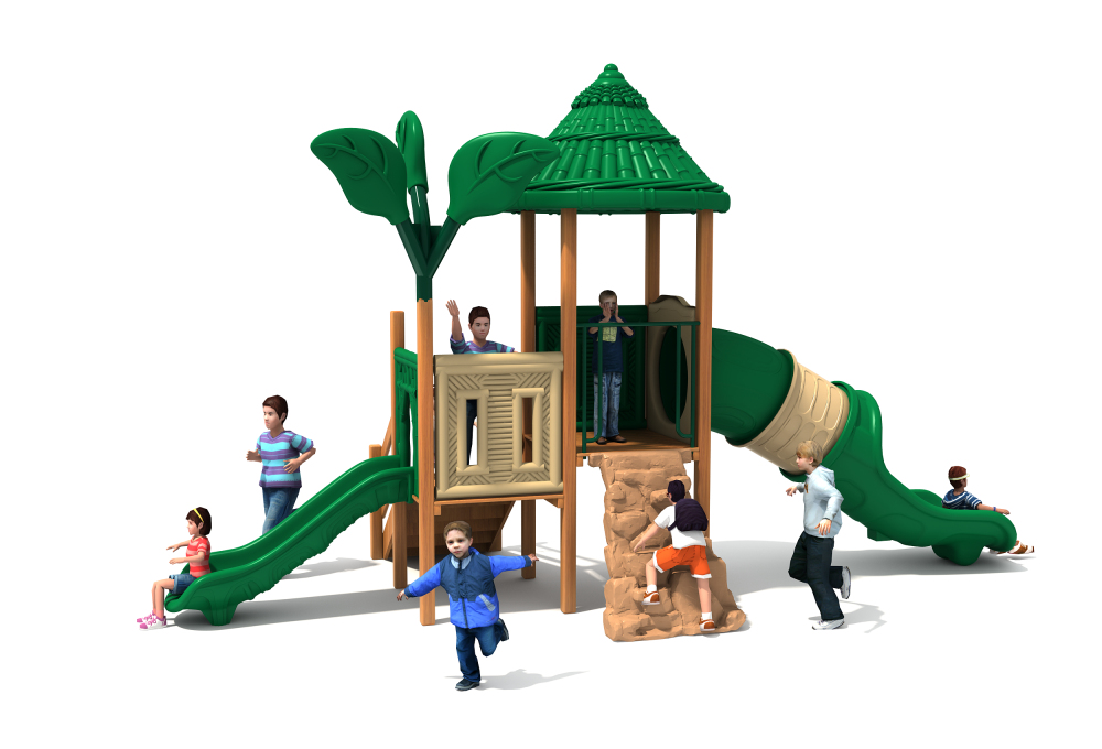 定制木制儿童户外游乐场游乐设备塑料管滑梯