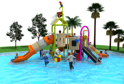 大型塑料泳池水上游乐设备儿童泳池滑水道