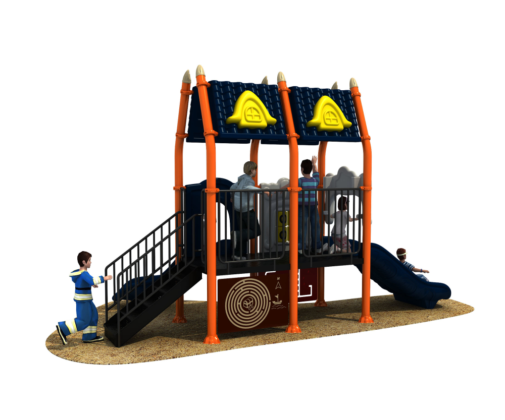 批发优质商业塑料儿童运动户外主题游乐场滑梯