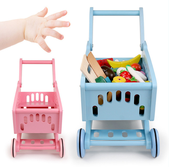 儿童购物手推车木制玩具