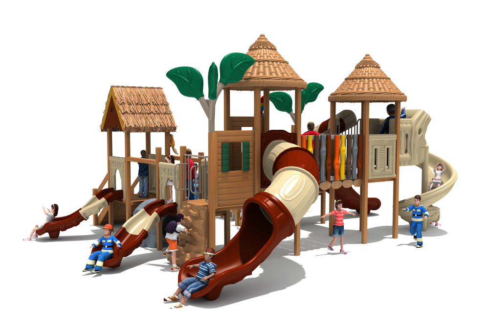 定制游乐场木制户外儿童组合游乐设备