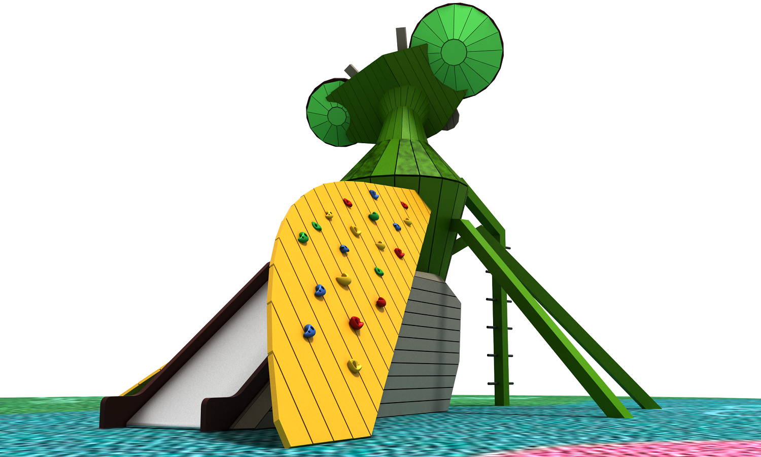 攀爬绳螳螂形状蹒跚学步的户外游戏结构